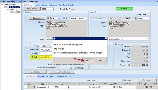 Sales Order ‘Ship By Date’: Epicor ERP Custom Software Solution - CTND ...