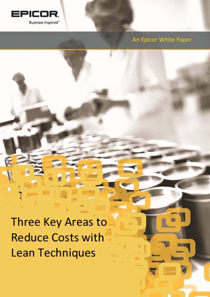 Three key areas to reduce costs with lean techniques