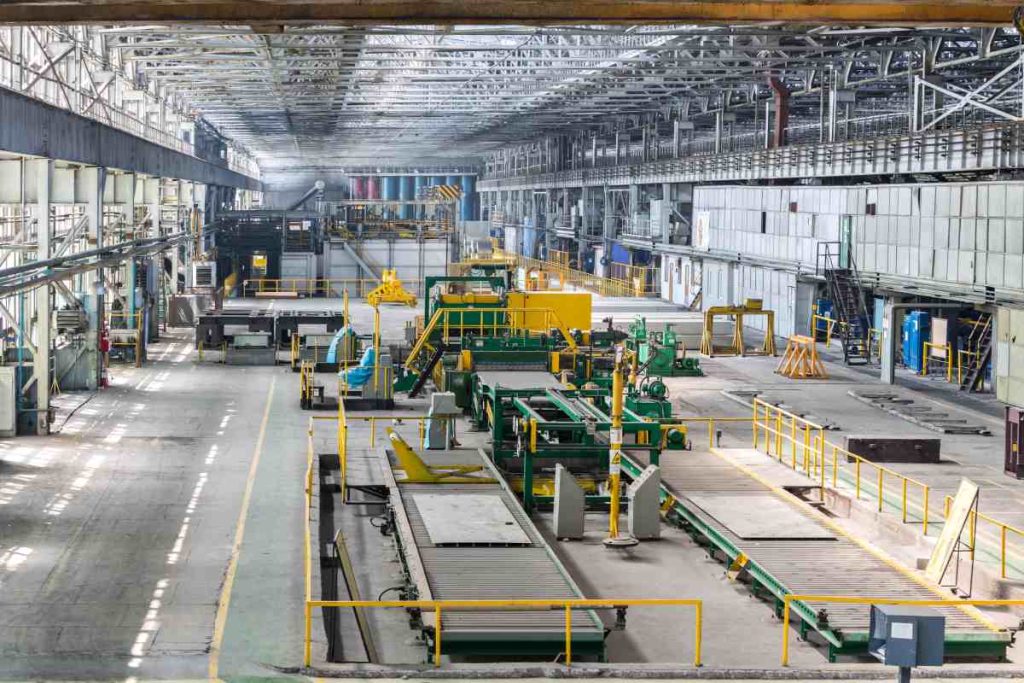 A manufacturer’s shop floor seen from above.