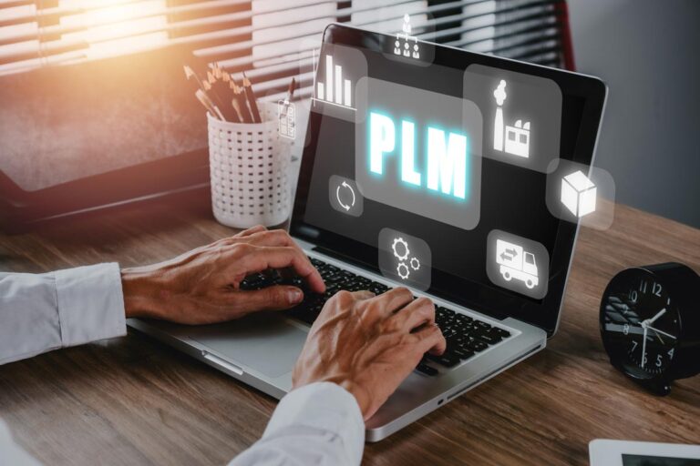 PLM illustrated on a laptop