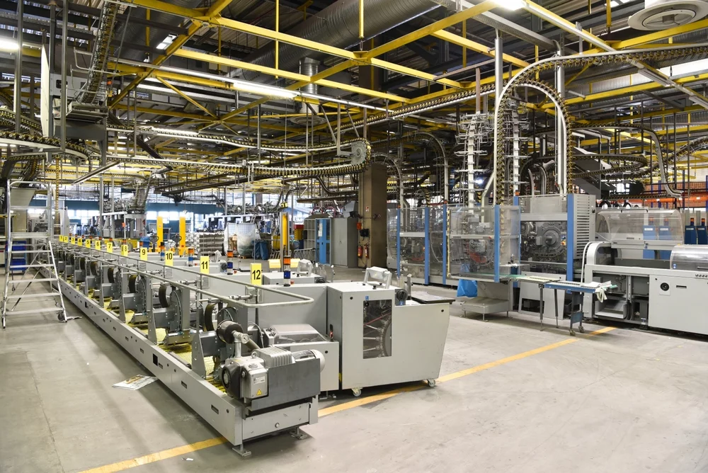 A large machine shop.